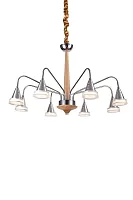 Люстра подвесная Natura 066.8 Lucia Tucci белая на 8 ламп, основание коричневое хром бежевое в стиле современный Люстра подвесная Natura 066.8 Lucia Tucci белая на 8 ламп, основание коричневое хром бежевое в стиле современный